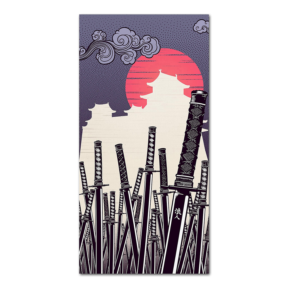 Japanese Katana Canvas Paintin - Japanese Lifestyle Japanese recension och pris