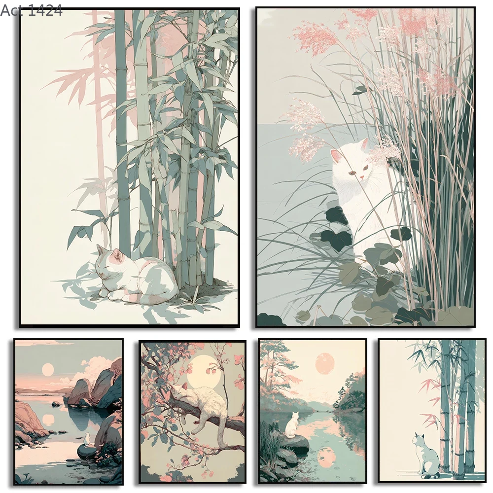Minimalist Zen Japandi Cat Pos - Japanese Zen Lifestyle recension och pris