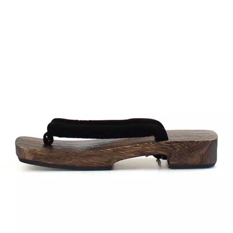 Men's Charcoal Cosplay Wood Su - Geta Wooden Sandal recension och pris